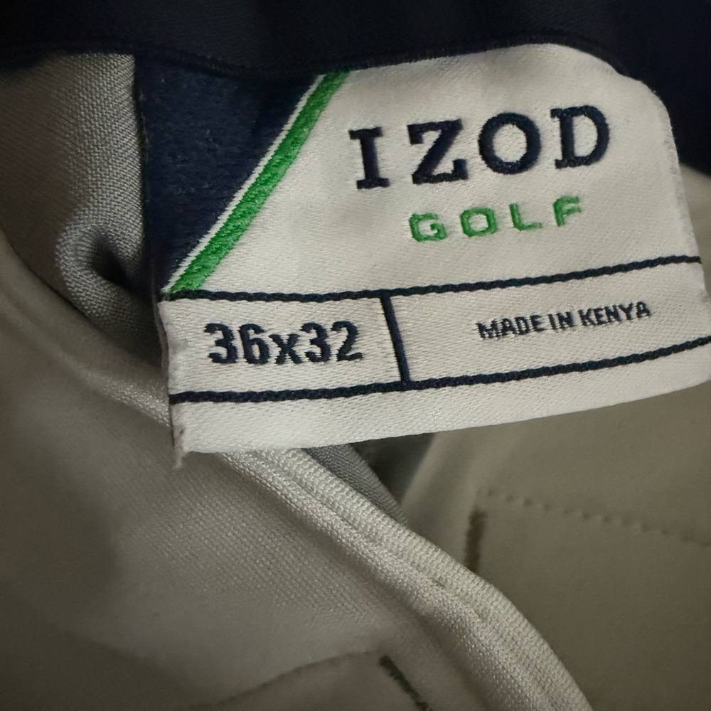 Izod Men's Light Gray Golf Pants - Picture 3 of 3